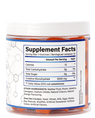 Creatine Monohydrate Gummies (Orange Flavor)