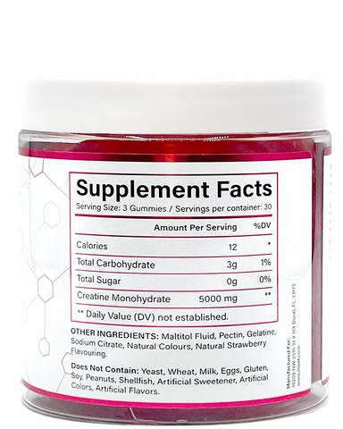 Creatine Monohydrate Gummies (Strawberry Flavor)